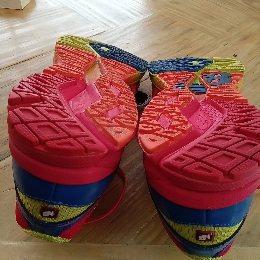 New Balance Barringer 890 Green & Pink Neon Running Shoes Size 7